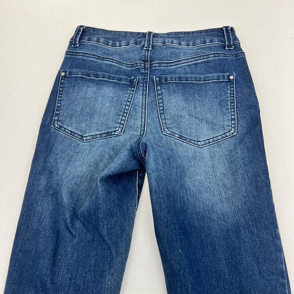 Maurices Womens Ever Flex Skinny Jeans Button Fly Raw Cuff Size 0 Short - Picture 6 of 9